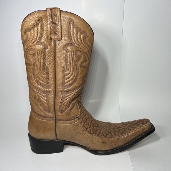 Joma Mens MEX 26 1/2 US 9 Two Tone Leather & Suede Western Cowboy Boots Brown - Picture 12 of 16